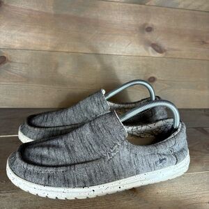 hey dude mikka mens size 9 shoes gray slip on comfort sneakers